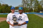 Baseball vs Babson  Wheaton College Baseball players celebrate their victory over Babson to win the NEWMAC Championship for the third year in a row. - (Photo by Keith Nordstrom) : Wheaton, baseball, NEWMAC
